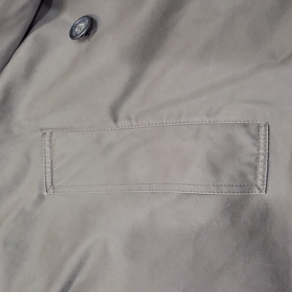 London Fog men's Removable Liner Double Breast Long Brown Trench Coat 42R warm - Picture 11 of 16